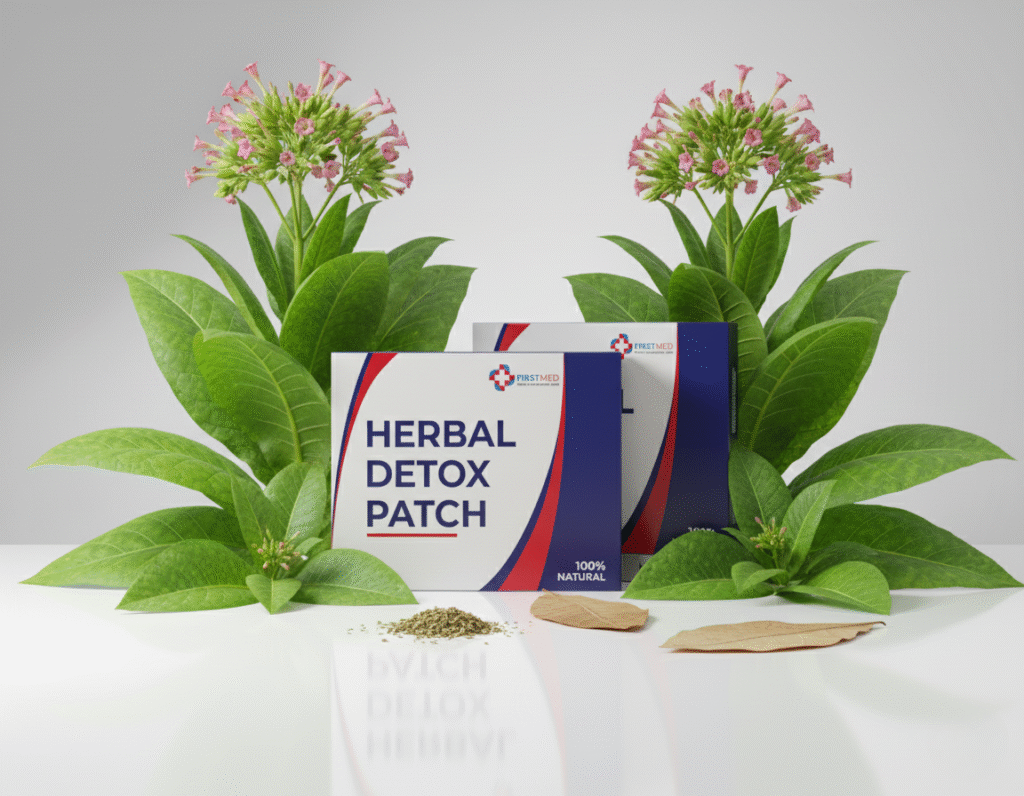  Nicotine patches with tobacco leaves from FirstMedInc